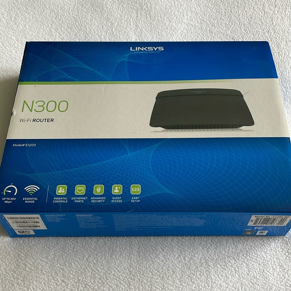 Linksys N300 wi-fi router model#E1200
